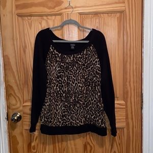 Leopard-front sweatshirt from Torrid